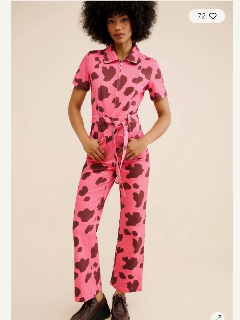 Rachel Antonoff Sal Jumpsuit in Moo Pink